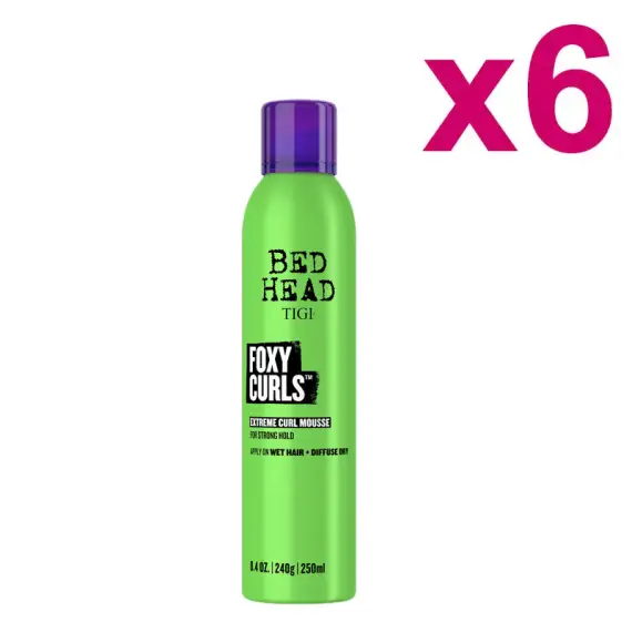 TIGI Kit Bed Head Foxy Curls Extreme Curl Mousse 6 Pezzi x 250ml