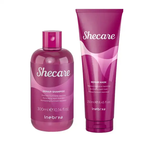 INEBRYA Kit SheCare Repair Shampoo Illuminante 300ml + Mask Illuminante 250ml
