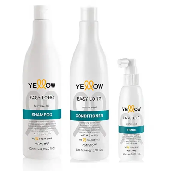 ALFAPARF Yellow Kit Easy Long Shampoo 500ml + Conditioner 500ml + Tonic 125ml