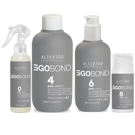 ALTEREGO Kit Ego Bond Trattamento 0 125ml + Shampoo 4 250ml+ Condizionante 6 200ml + mask 8 100ml