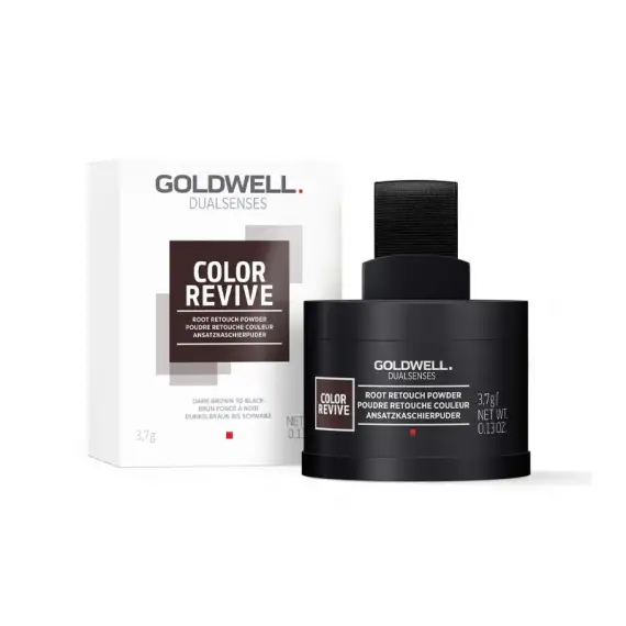 GOLDWELL DS Color Revive Root Retouch Powder Dark Brown To Black 3.7g