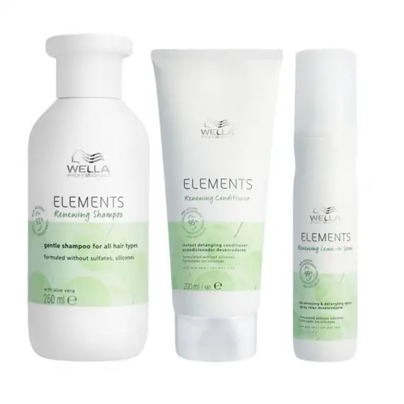 WELLA Kit Elements Renewing Shampoo 250ml +  Conditioner 200ml + Leave-In Spray 150ml