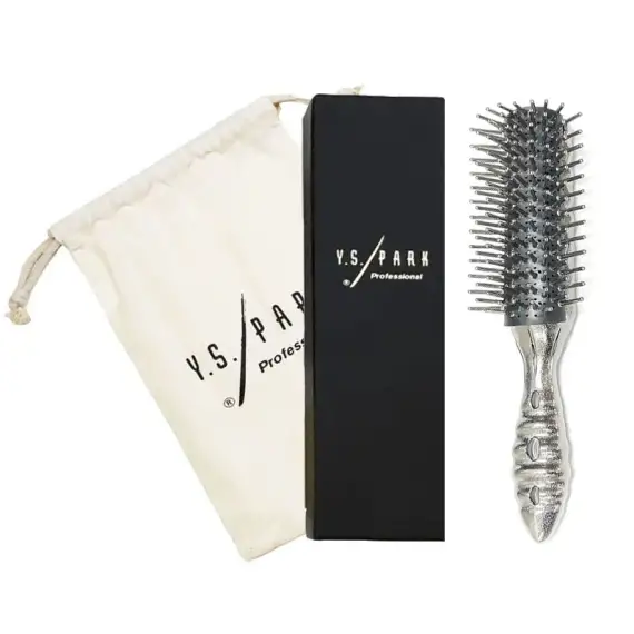 Y.S. PARK Spazzola In Legno Rivestita In Metallo Luxury Silver YS-LAP/MS