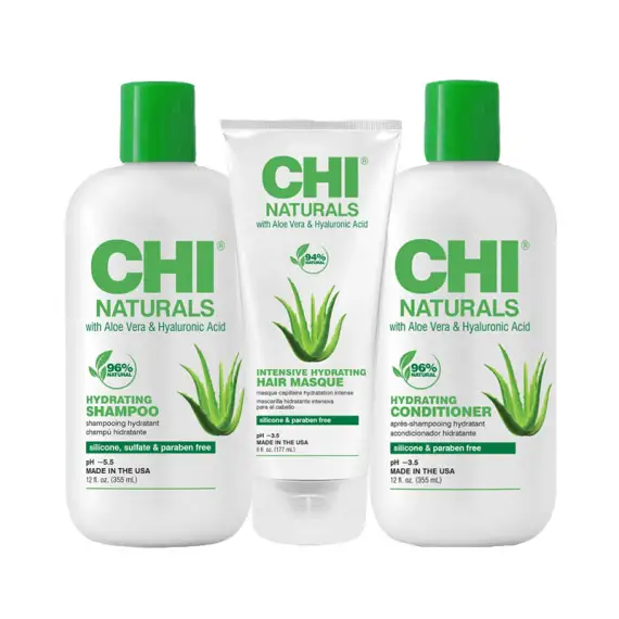 FAROUK Kit CHI Naturals Hydrating Shampoo 355ml + Conditioner 355ml + Masque 177ml