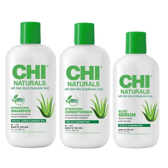 FAROUK Kit CHI Naturals Hydrating Shampoo 355ml + Conditioner 355ml + Serum 177ml