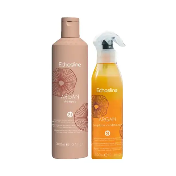ECHOSLINE Kit Argan Shampoo 300ml + Bi Phase Conditioner 300ml