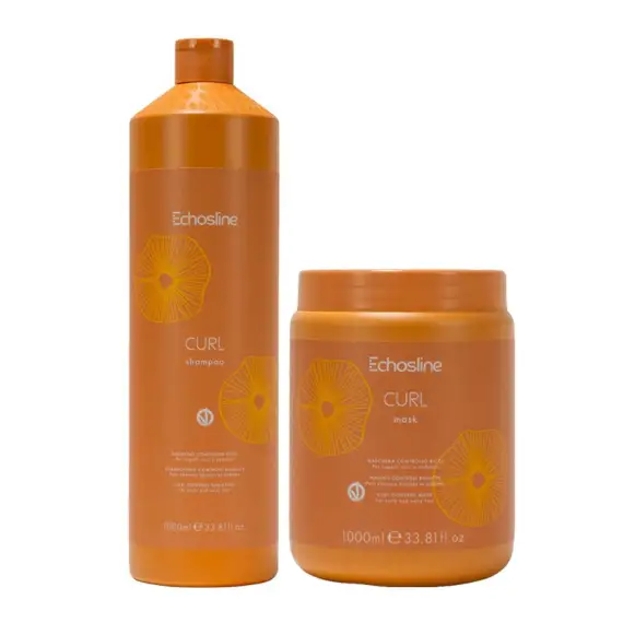 ECHOSLINE Kit Curl Shampoo 1000ml + Mask 1000ml