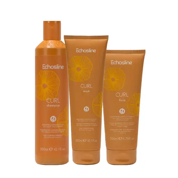 ECHOSLINE Kit Curl Shampoo 300ml + Mask 300ml + Curl Fluid 200ml
