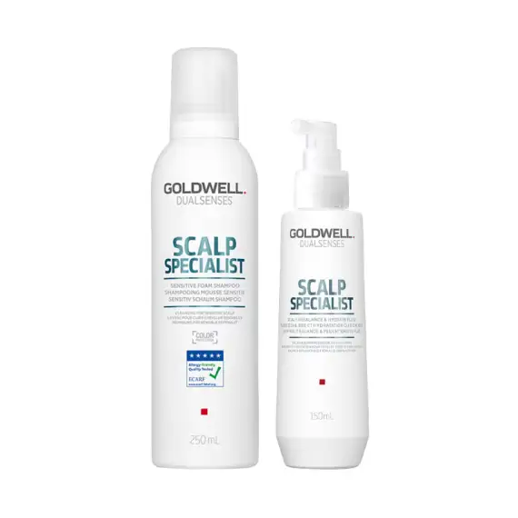 GOLDWELL DS Kit Scalp Specialist Sensitive Foam Shampoo 250ml + Rebalance & Hydrate Fluid 150ml
