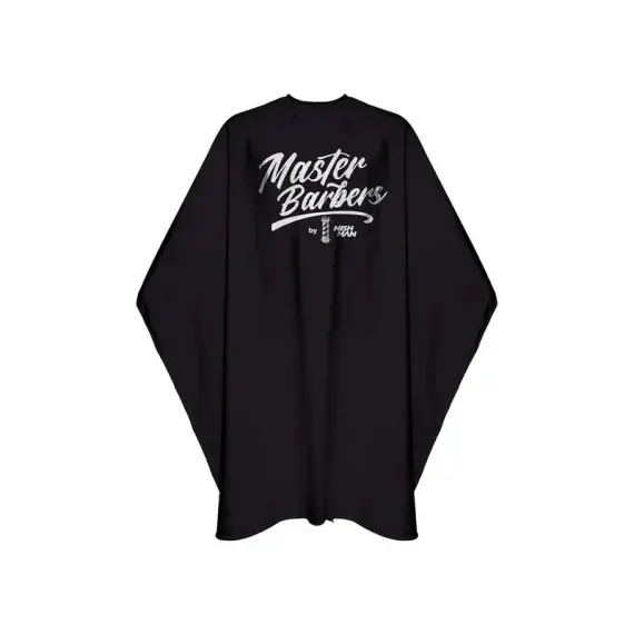 NISHMAN Master Barbers Premium Barber Cape Black 130x150cm
