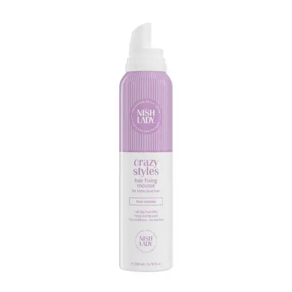 NISHLADY Crazy Styles Hair Fixing Mousse 200ml