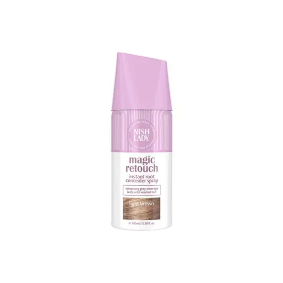 NISHLADY Magic Retouch Instant Root Concealer Spray Light Brown 100ml