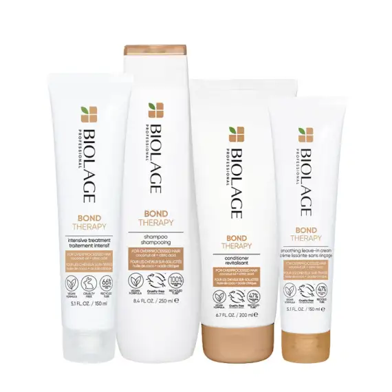 BIOLAGE Kit Bond Therapy Treatment 150ml + Shampoo 250ml + Conditioner 200ml + Leave In Cream 150ml