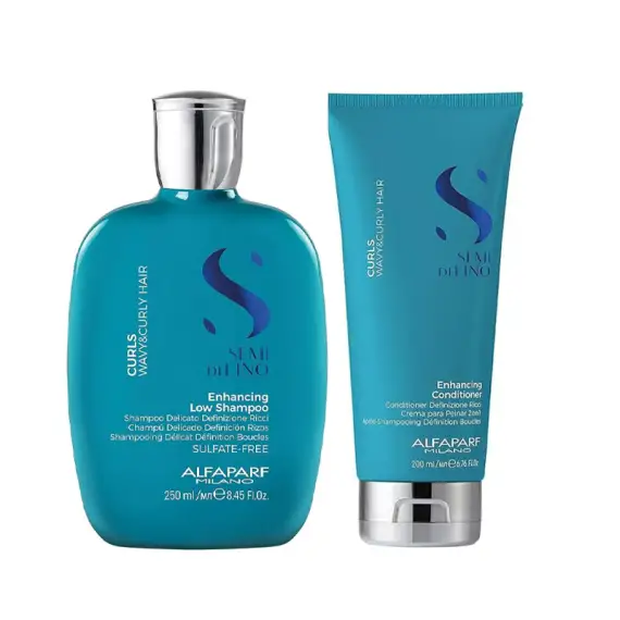 ALFAPARF MILANO Kit Semi Di Lino Curls Enhacing Shampoo 250ml + Conditioner 200ml