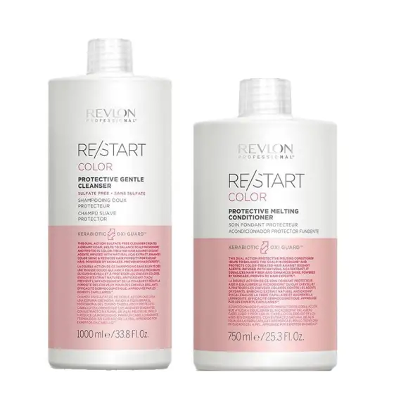 REVLON PROFESSIONAL Kit Restart Color Protective Gentle Shampoo 1000ml + Conditioner 750ml