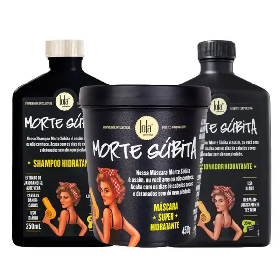 LOLA Kit Morte Súbita Moisturizing Shampoo 250ml + Mask 450ml + Conditioner 250ml