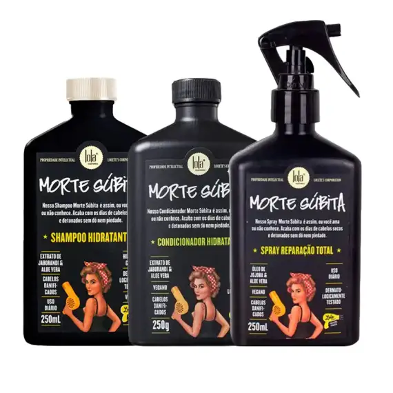 LOLA Kit Morte Súbita Moisturizing Shampoo 250ml + Cond 250ml + Spray 250ml