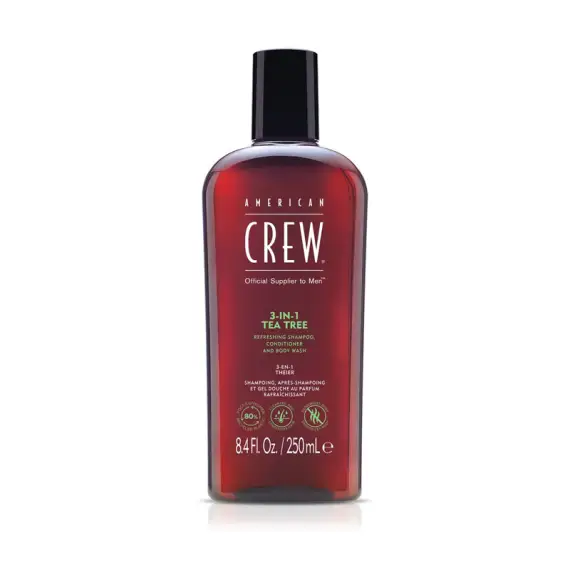 AMERICAN CREW 3 In 1 TEA TREE Shampoo - Conditioner - Body Wash 250ml