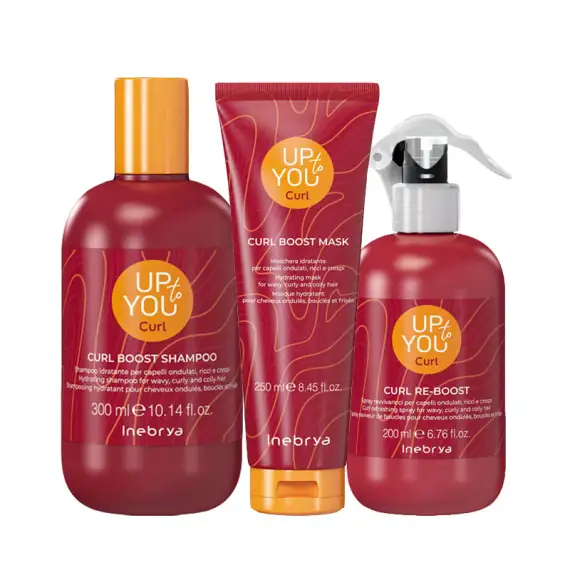 INEBRYA Kit Up To You Boost Curl Shampoo 300 + Mask 250+ Re boost Spray 200ml