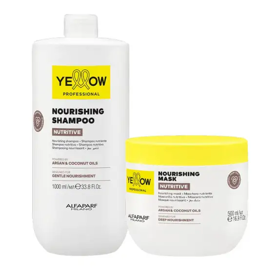ALFAPARF Yellow Kit Nutritive Nourishing Shampoo 1000ml + Mask 500ml