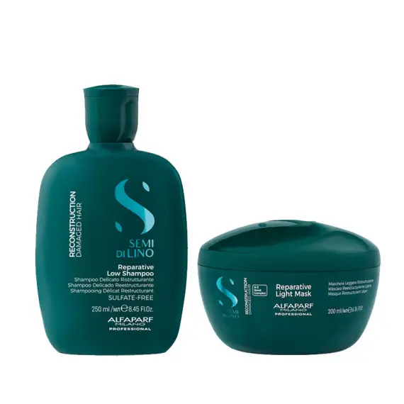 ALFAPARF MILANO Kit Semi Di Lino Reparative Shampoo 250ml + Light Mask 200ml