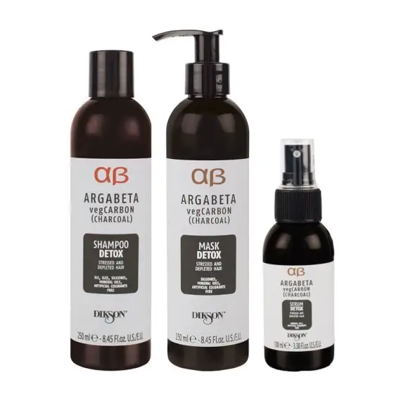 DIKSON Kit Argabeta VegCarbon Shampoo 250ml + Mask 250ml + Serum Detox 100ml