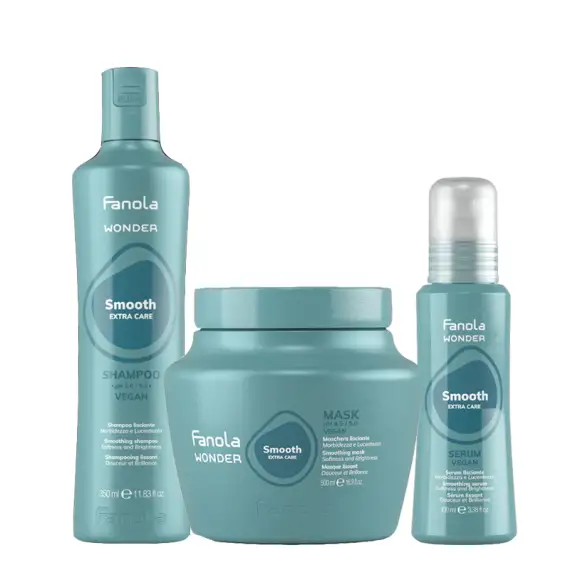 FANOLA Wonder Smooth Shampoo 350ml + Mask 500ml + Serum 100ml