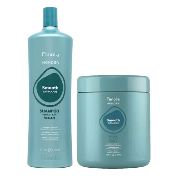FANOLA Wonder Smooth Shampoo 1000ml + Mask 1000ml