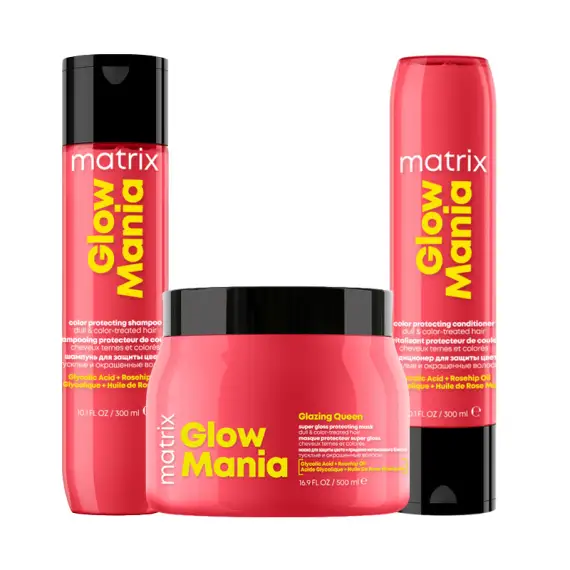 MATRIX TOTAL RESULTS Kit Glow Mania Shampoo 300ml + Mask 500ml + Conditioner 300ml