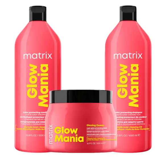 MATRIX TOTAL RESULTS Kit Glow Mania Shampoo 1000ml + Mask 500ml + Conditioner 1000ml