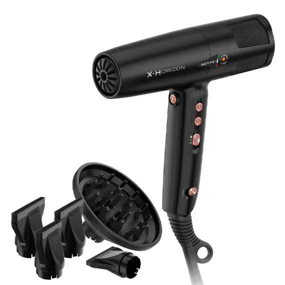 GAMMA+ X Horizon Asciugacapelli Professionale Black