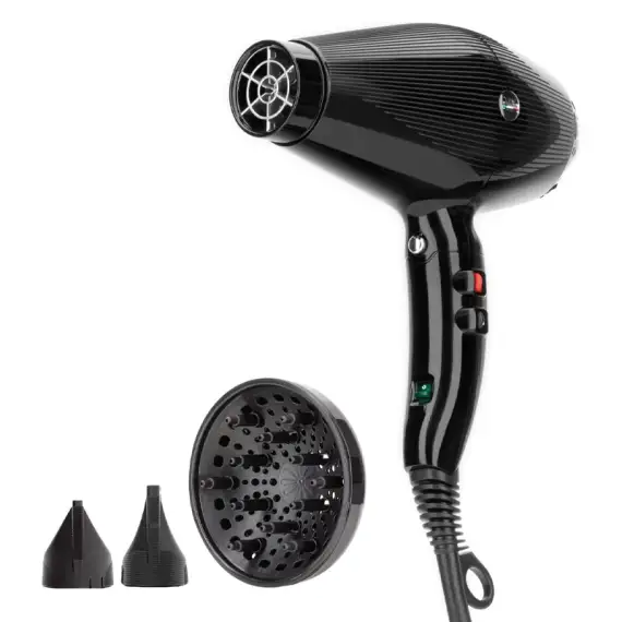 GAMMA+ G Tronic Dual ionic 2500 Asciugacapelli Professionale Black