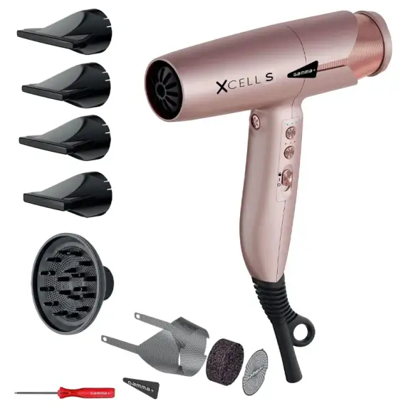 GAMMA+ Xcell S Asciugacapelli Professionale Gold Rose