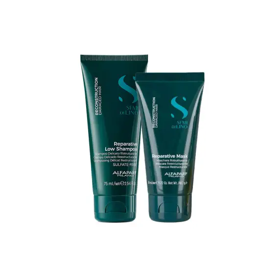 ALFAPARF MILANO Kit Semi Di Lino Reparative Shampoo 75ml + Mask 50ml