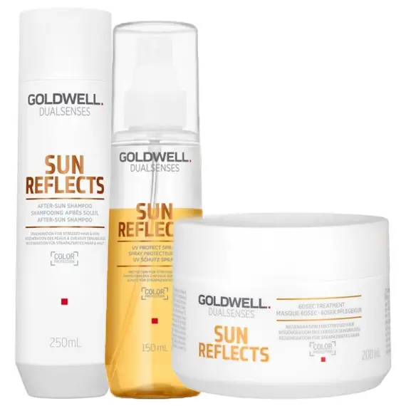 GOLDWELL Kit DS Sun Reflects Shampoo 250ml + Treatment 200ml + Spray 150ml