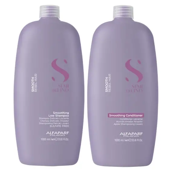 ALFAPARF MILANO Kit Semi Di Lino Smoothing Low Shampoo 1000ml + Conditioner 1000ml