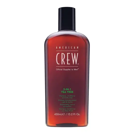 AMERICAN CREW 3 In 1 TEA TREE Shampoo - Conditioner - Body Wash 450ml