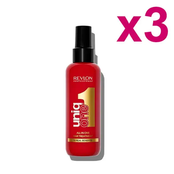 UNIQ ONE Kit All in one Hair Treatment 10 in 1 Classic Fragrance 3 Pezzi x 150ml