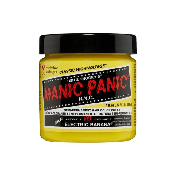 MANIC PANIC Classic High Voltage Semi-Permanent Hair Color Cream 118ml ELECTRIC BANANA