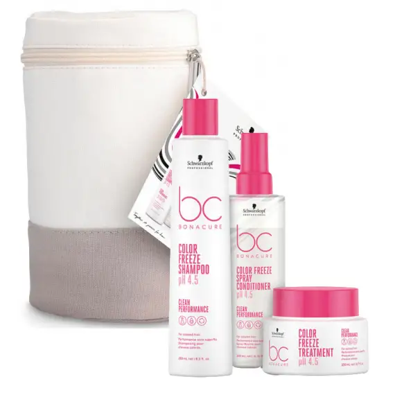 SCHWARZKOPF BC Color Freeze Xmas Bag Shampoo 250ml + Spray Conditioner 200+ Mask 200ml