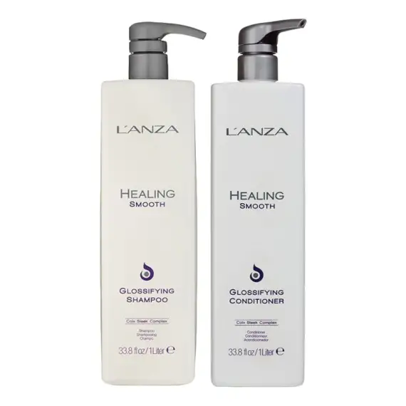 L'ANZA Kit Healing Smooth Glossifying Shampoo 1000ml + Conditioner 1000ml