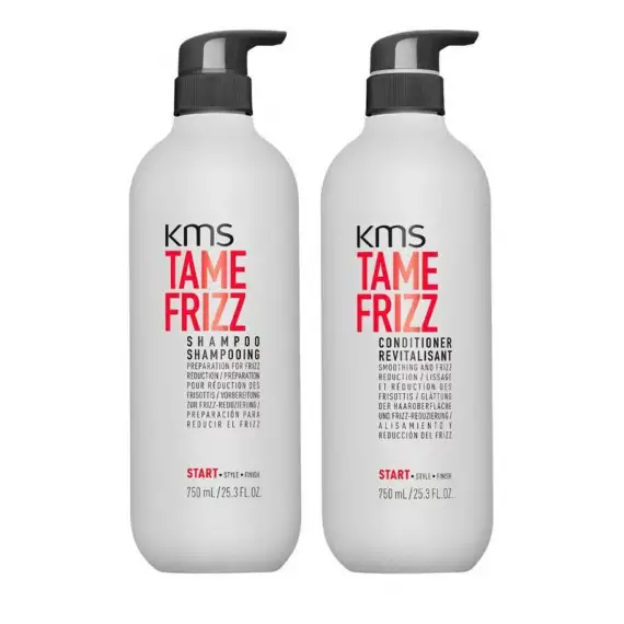 KMS Kit Tame Frizz Shampoo 750ml + Conditioner 750ml