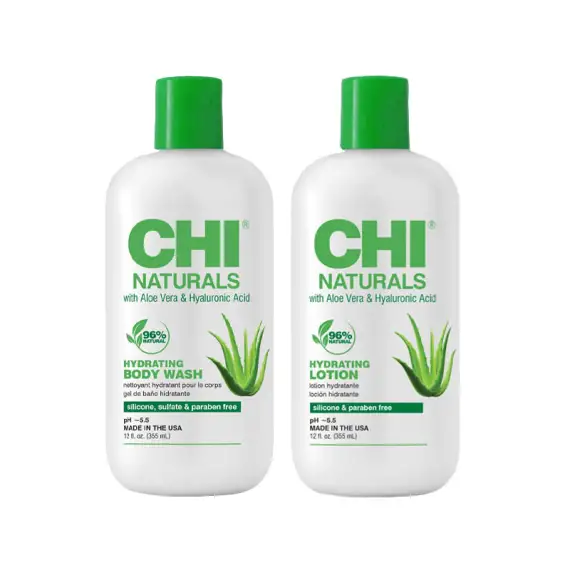 FAROUK Kit CHI Naturals Hydrating Body Whash 355ml + Lotion 355ml
