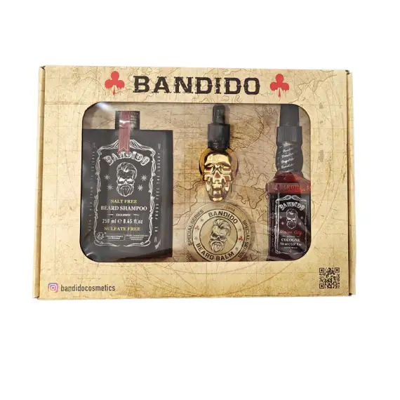 BANDIDO Set Cofanetto Shampoo 250ml + Oil 40ml + Cologne 150ml + Balm 40ml