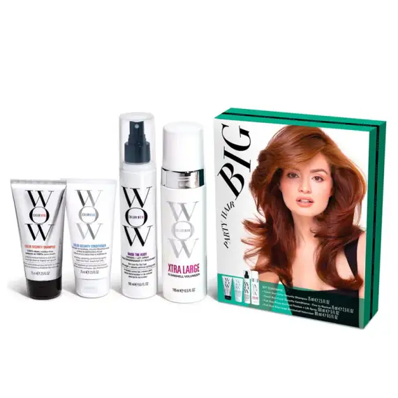 COLOR WOW Set Party Hair Big Shampoo 75ml + Conditioner 75ml + Spray 150ml + Xtra Large Bombshell 195ml