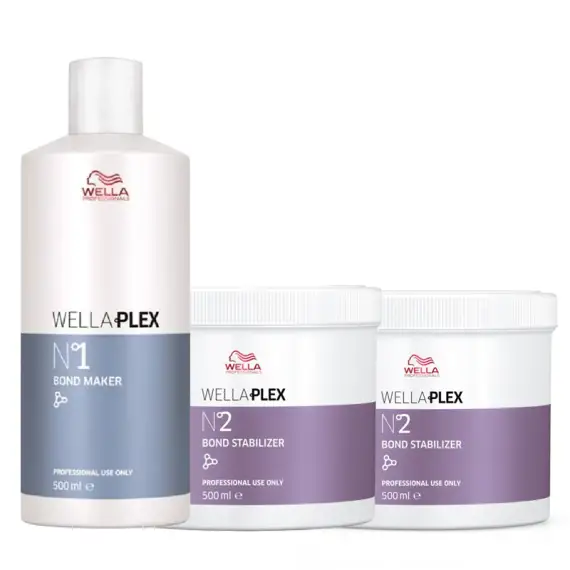 WELLA Wellaplex Salon Kit Bond Marker N° 1 500ml + 2 Bond Stabilizer N° 2 500ml