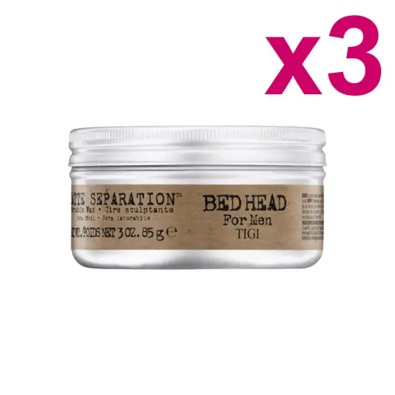 TIGI Kit Bed Head B For Men Matte Separation Wax 85gr 3 Pezzi