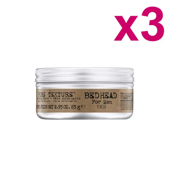 TIGI Kit Bed Head B For Men Pure Texture Paste 83gr 3 Pezzi